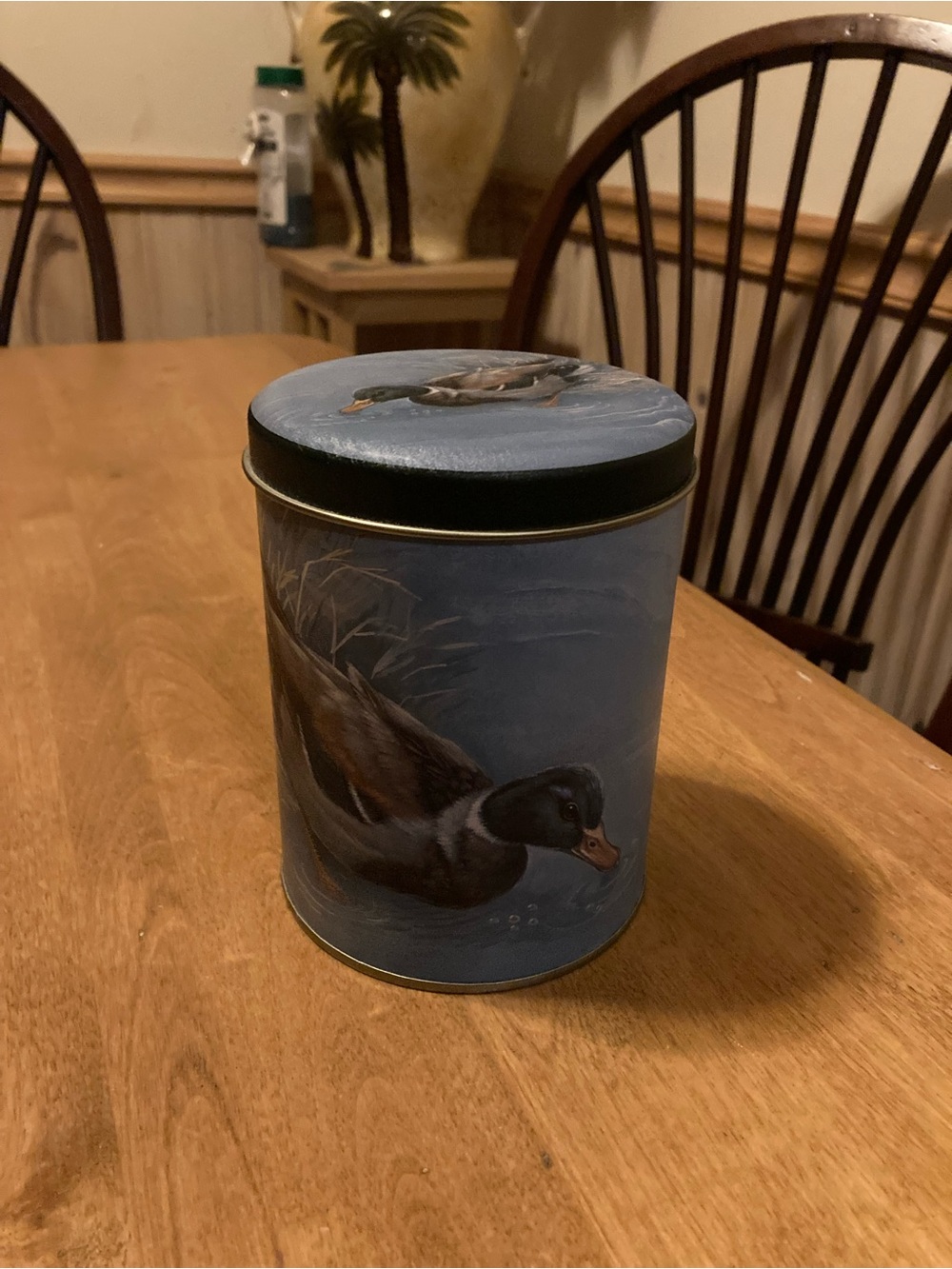 Vintage Duck tin canister